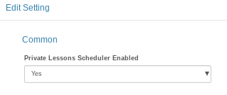 Enabling the private lesson scheduler