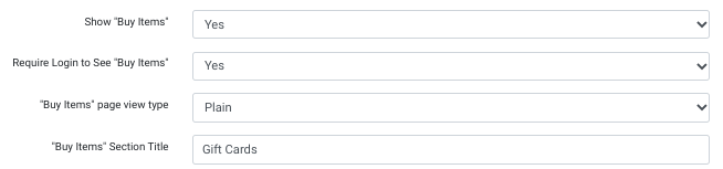 online client settings needed to activate gift cards in the online client