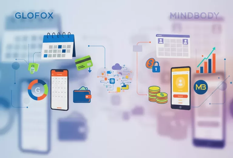 Dance studio software comparison chart for Glofox and Mindbody