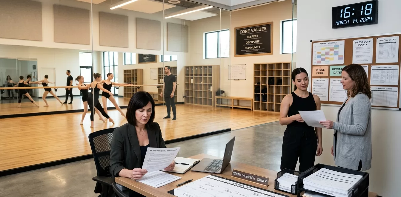dance studio owner policies checklist